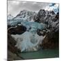 Argentina, Piedras Blancas Glacier pours off Fitzroy and terminates in Lago de los Tres-Howie Garber-Mounted Photographic Print