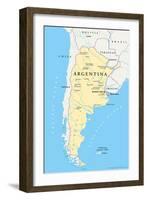 Argentina Political Map-Peter Hermes Furian-Framed Art Print