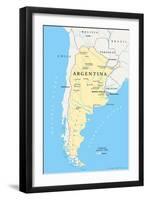 Argentina Political Map-Peter Hermes Furian-Framed Art Print