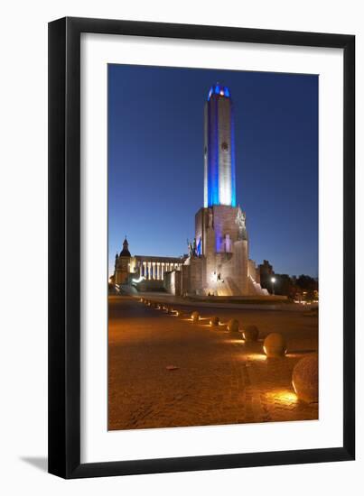 Argentina, Rosario, National Monument, 'Monumento De La Bandera', Lighting, Evening-Chris Seba-Framed Photographic Print