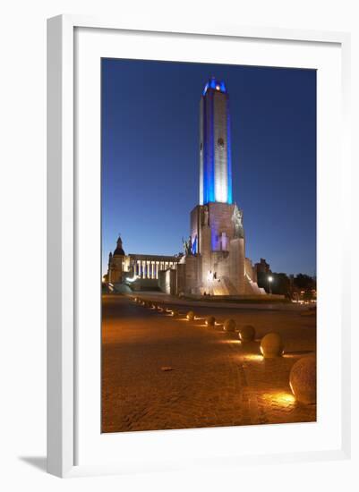 Argentina, Rosario, National Monument, 'Monumento De La Bandera', Lighting, Evening-Chris Seba-Framed Photographic Print