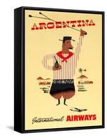 "Argentina" Vintage Travel Poster, International Airways-Piddix-Framed Stretched Canvas