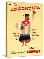 "Argentina" Vintage Travel Poster, International Airways-Piddix-Stretched Canvas