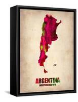 Argentina Watercolor Map-NaxArt-Framed Stretched Canvas