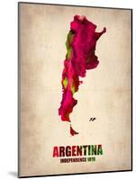 Argentina Watercolor Map-NaxArt-Mounted Art Print