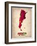 Argentina Watercolor Map-NaxArt-Framed Art Print