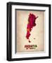 Argentina Watercolor Map-NaxArt-Framed Art Print