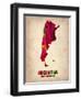 Argentina Watercolor Map-NaxArt-Framed Art Print