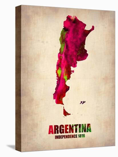 Argentina Watercolor Map-NaxArt-Stretched Canvas