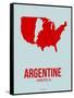 Argentine America Poster 1-NaxArt-Framed Stretched Canvas