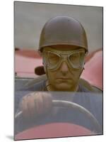 Argentine Auto Racer Juan Manuel Fangio Sitting at Wheel of Race Car at Las Mans-Howard Sochurek-Mounted Premium Photographic Print