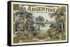 Argentine Brand Cigar Box Label-Lantern Press-Framed Stretched Canvas