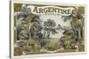 Argentine Brand Cigar Box Label-Lantern Press-Stretched Canvas