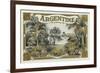 Argentine Brand Cigar Box Label-Lantern Press-Framed Premium Giclee Print