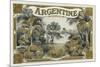 Argentine Brand Cigar Box Label-Lantern Press-Mounted Premium Giclee Print