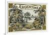 Argentine Brand Cigar Box Label-Lantern Press-Framed Art Print