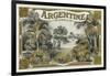 Argentine Brand Cigar Box Label-Lantern Press-Framed Art Print