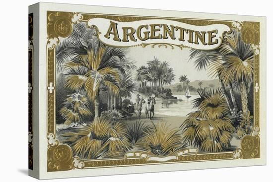 Argentine Brand Cigar Box Label-Lantern Press-Stretched Canvas