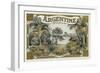 Argentine Brand Cigar Box Label-Lantern Press-Framed Art Print