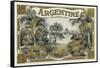 Argentine Brand Cigar Box Label-Lantern Press-Framed Stretched Canvas