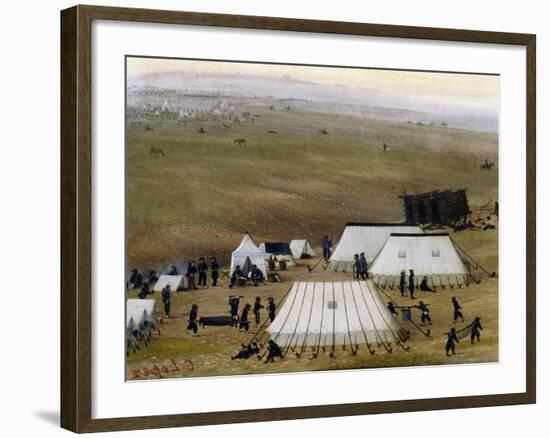 Argentine Camp During War Against Paraguay-Candido Lopez-Framed Giclee Print