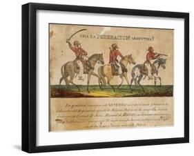 Argentine Federation Soldiers at Time of Juan Manuel De Rosas-null-Framed Giclee Print