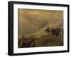 Argentine General Jose De San Martin Crossing Andes with His Army, 1817-null-Framed Giclee Print