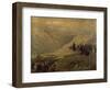 Argentine General Jose De San Martin Crossing Andes with His Army, 1817-null-Framed Giclee Print