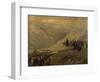 Argentine General Jose De San Martin Crossing Andes with His Army, 1817-null-Framed Giclee Print