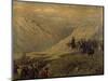 Argentine General Jose De San Martin Crossing Andes with His Army, 1817-null-Mounted Giclee Print