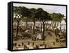 Argentine Military Encampment Along Parana Near Curuzu During War Against Paraguay-null-Framed Stretched Canvas