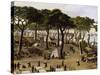 Argentine Military Encampment Along Parana Near Curuzu During War Against Paraguay-null-Stretched Canvas