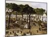 Argentine Military Encampment Along Parana Near Curuzu During War Against Paraguay-null-Mounted Giclee Print