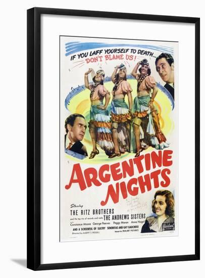 Argentine Nights, 1940-null-Framed Art Print