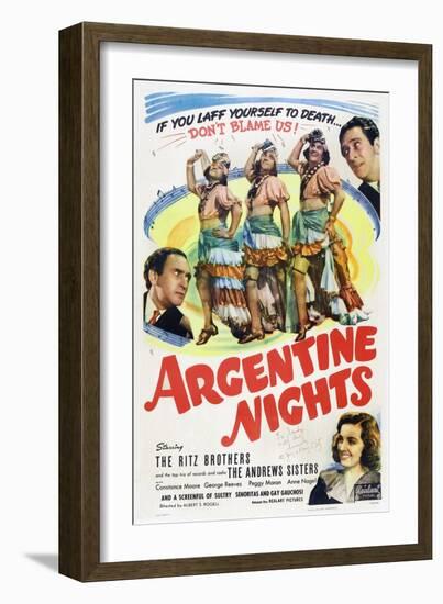 Argentine Nights, 1940-null-Framed Art Print