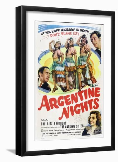 Argentine Nights, 1940-null-Framed Art Print