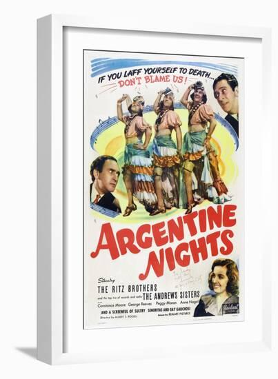 Argentine Nights, 1940-null-Framed Art Print