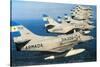 Argentine Super Etandard Planes in Flight 1982-null-Stretched Canvas