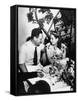 Argentinean Presidential Candidate Juan Peron Chatting with His Wife Evita during campaign party-Thomas D^ Mcavoy-Framed Stretched Canvas