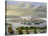 Argentinian Fleet in Channel of Paso De La Patria, April 23, 1866-Candido Lopez-Stretched Canvas