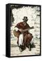 Argentinian "Gaucho Cantor," or Cowboy Guitar-Player of the Pampas, 1800s-null-Framed Stretched Canvas