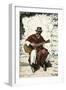 Argentinian "Gaucho Cantor," or Cowboy Guitar-Player of the Pampas, 1800s-null-Framed Giclee Print
