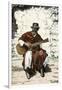 Argentinian "Gaucho Cantor," or Cowboy Guitar-Player of the Pampas, 1800s-null-Framed Giclee Print