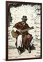 Argentinian "Gaucho Cantor," or Cowboy Guitar-Player of the Pampas, 1800s-null-Framed Giclee Print