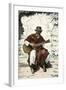 Argentinian "Gaucho Cantor," or Cowboy Guitar-Player of the Pampas, 1800s-null-Framed Giclee Print