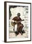 Argentinian "Gaucho Cantor," or Cowboy Guitar-Player of the Pampas, 1800s-null-Framed Giclee Print