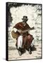 Argentinian "Gaucho Cantor," or Cowboy Guitar-Player of the Pampas, 1800s-null-Framed Stretched Canvas