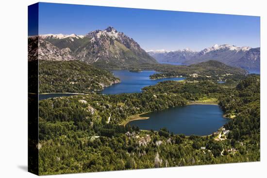 Argentinian Lake District and Andes Mountains from Cerro Campanario (Campanario Hill), Argentina-Matthew Williams-Ellis-Stretched Canvas