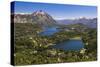 Argentinian Lake District and Andes Mountains from Cerro Campanario (Campanario Hill), Argentina-Matthew Williams-Ellis-Stretched Canvas