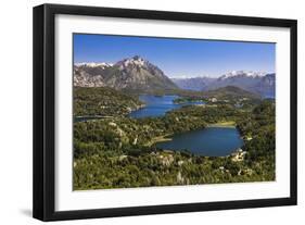 Argentinian Lake District and Andes Mountains from Cerro Campanario (Campanario Hill), Argentina-Matthew Williams-Ellis-Framed Photographic Print